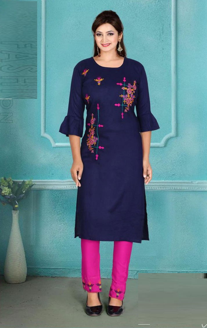 Beauty Queen Raashi Casual Wear Rayon Kurti With Bottom Latest Collection